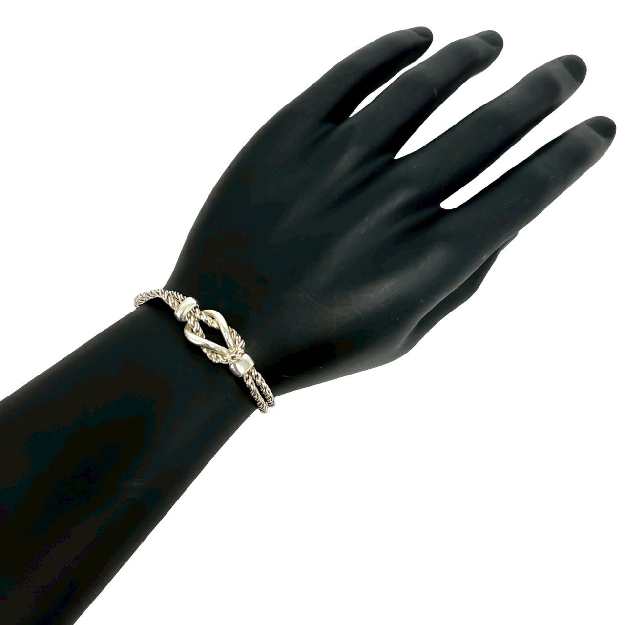 極 美品 TIFFANY&Co. ティファニー ダブルロープ センターノット