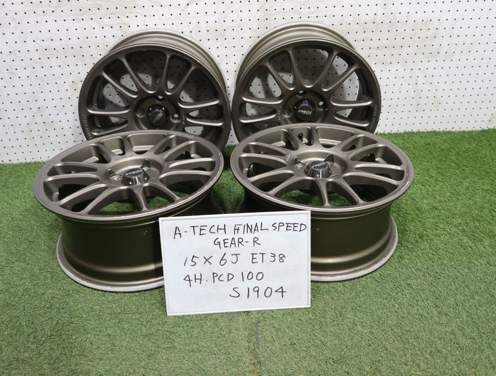 1(S1904)A-TECH FINAL SPEED GEAR-R/15×6J ET38/4H PCD100☆