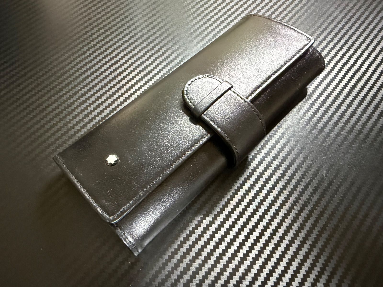 未使用に近い モンブラン montblanc 1本差し レザーペンケース