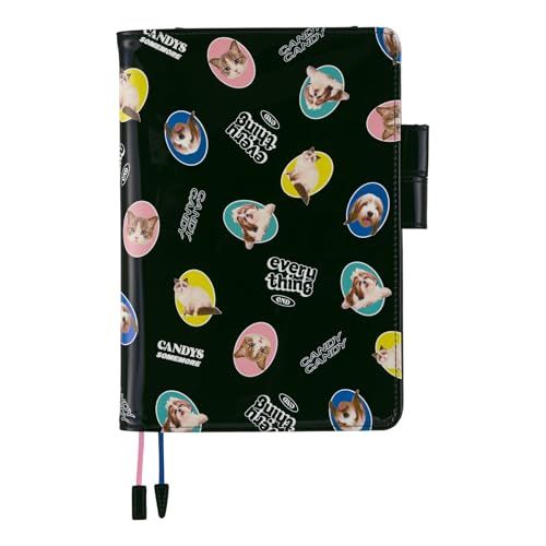 【新品】ほぼ日手帳 カズン(A5)手帳カバー Candy Stripper/DOG&CAT RANDOM(black)