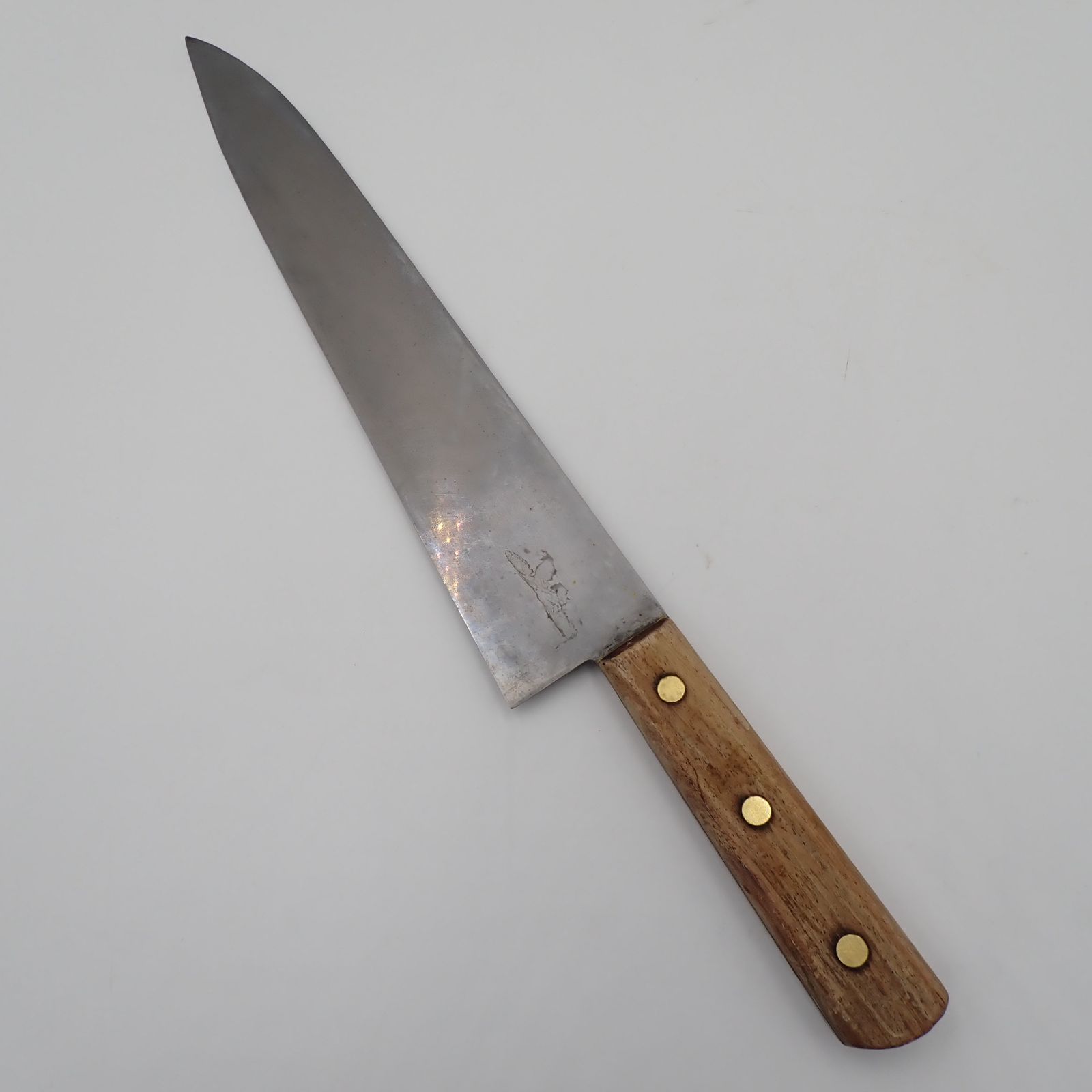 正広別作 牛刀 包丁 全長42cm 刃長29.5cm 重量222.2g 木製ハンドル