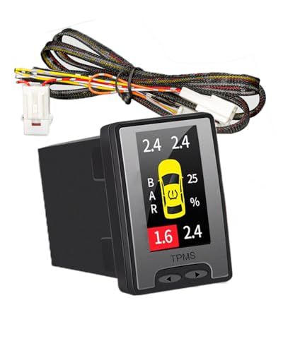 トヨタ車専用タイヤ空気圧監視システム スイッチホール埋め込み式 間接式TPMS センサー不要 液晶モニター付き 完全カプラーオン トヨタAタイプ ５pinコネクター★m