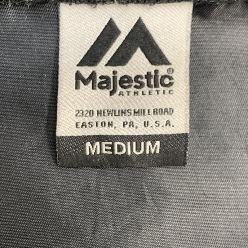 中古】Majestic ヤンキース フードコーチジャケット M ブラック
