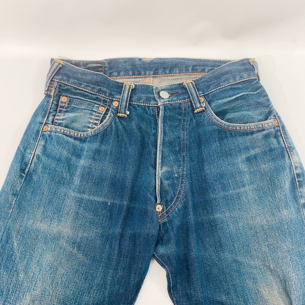 EVISU エヴィス 2000 No.1 デニム パンツ スキニー ジーンズ カモメ 革