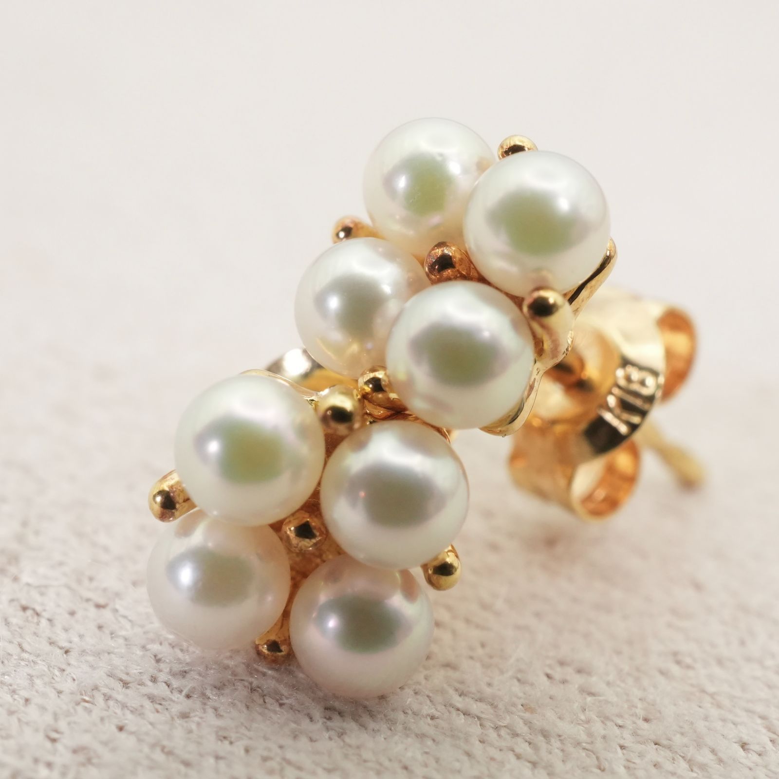 定番！　ミキモト　ベビーパールピアス　K18 美品 ミキモト ベビーパール K18 ピアス フラワー/25-3085 - メルカリ