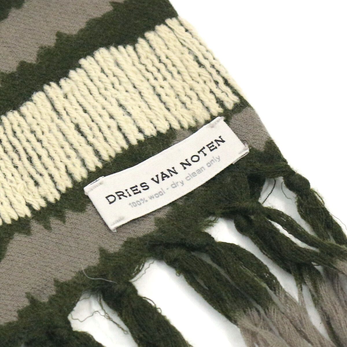 DRIES VAN NOTEN ドリスヴァンノッテン ペイズリー刺繍ウールマフラー