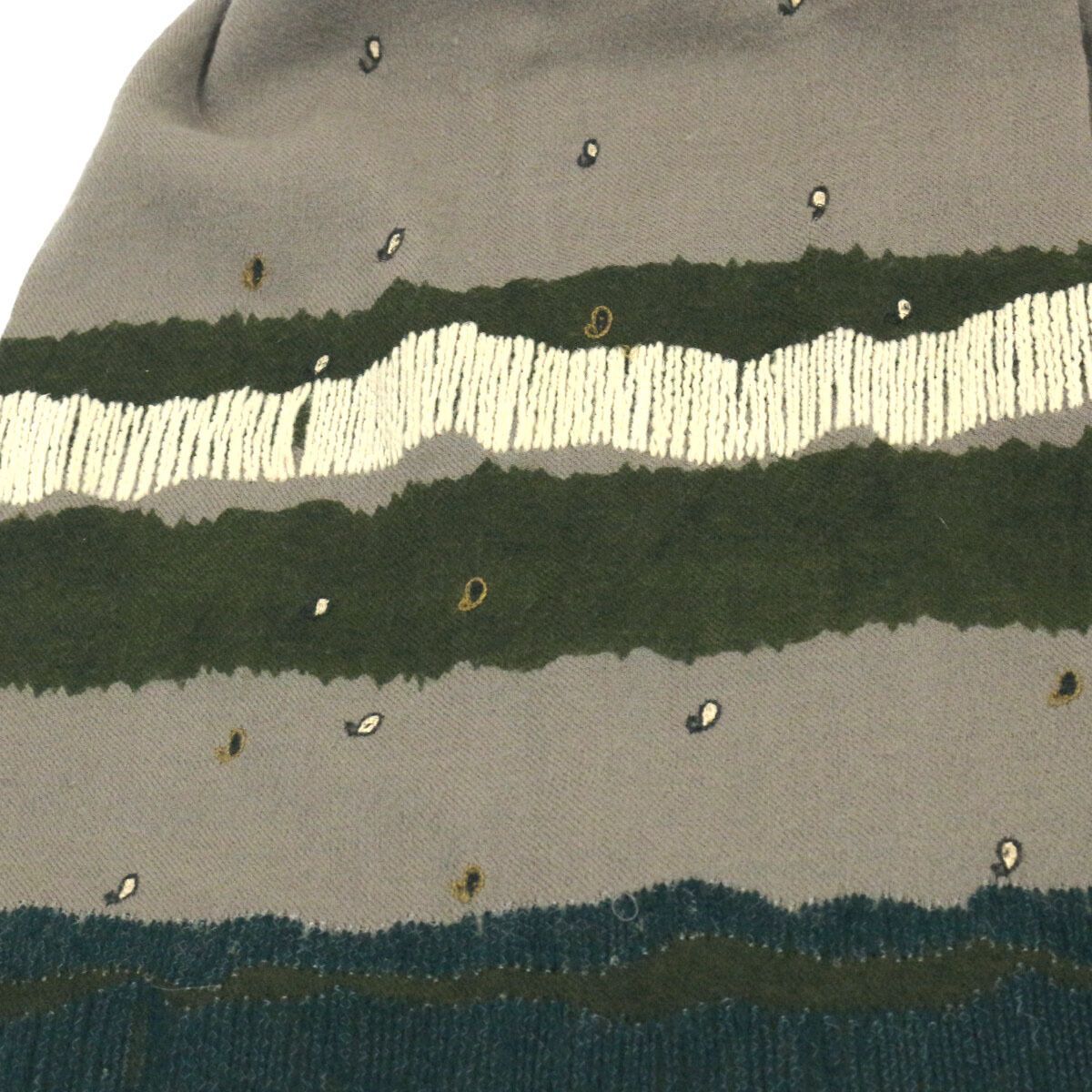 DRIES VAN NOTEN ドリスヴァンノッテン ペイズリー刺繍ウールマフラー
