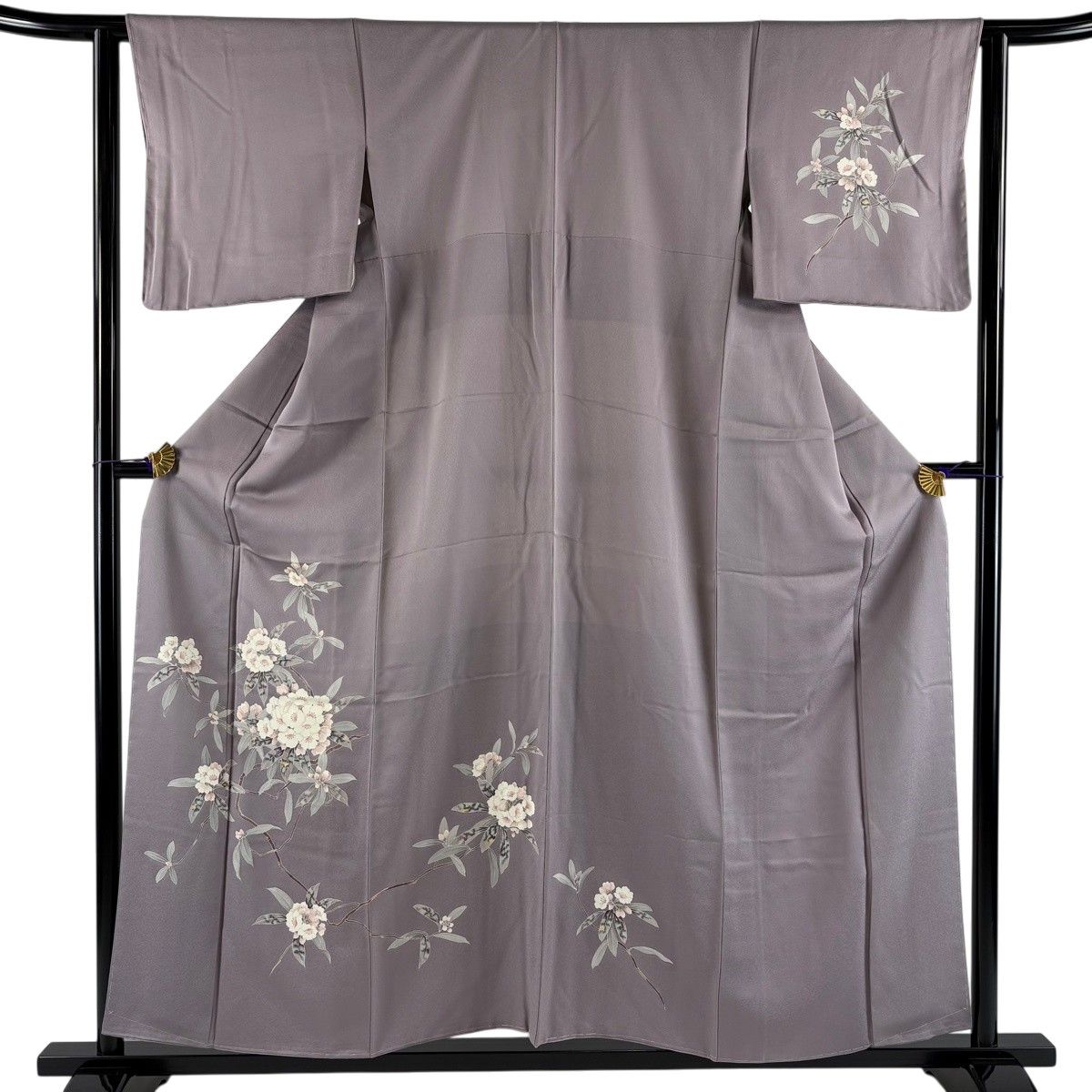 付下げ 身丈158cm 裄丈62cm S 袷 枝花 灰紫 正絹 秀品 【中古】 - メルカリ
