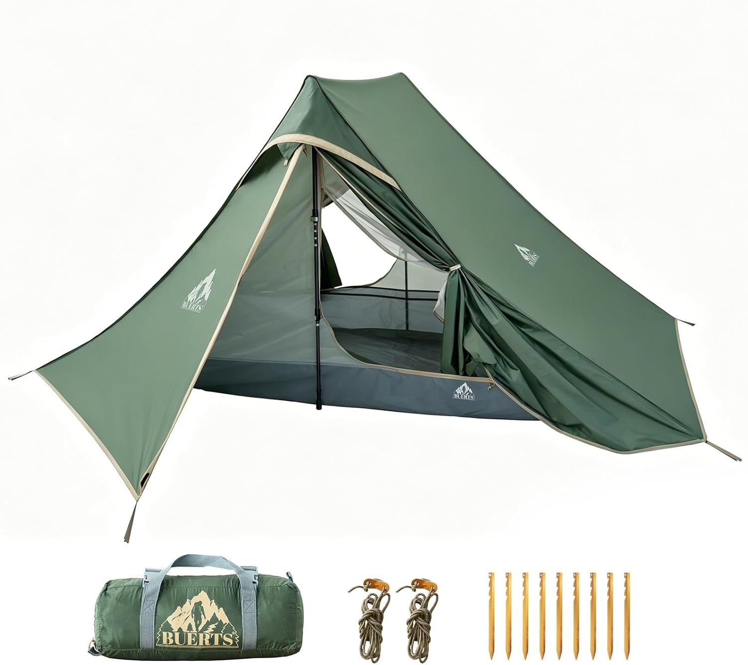 BUERTSソロテント超軽量バックパッキング四季対応防水ボーイスカウトハイカー登山キャンプアウトドア