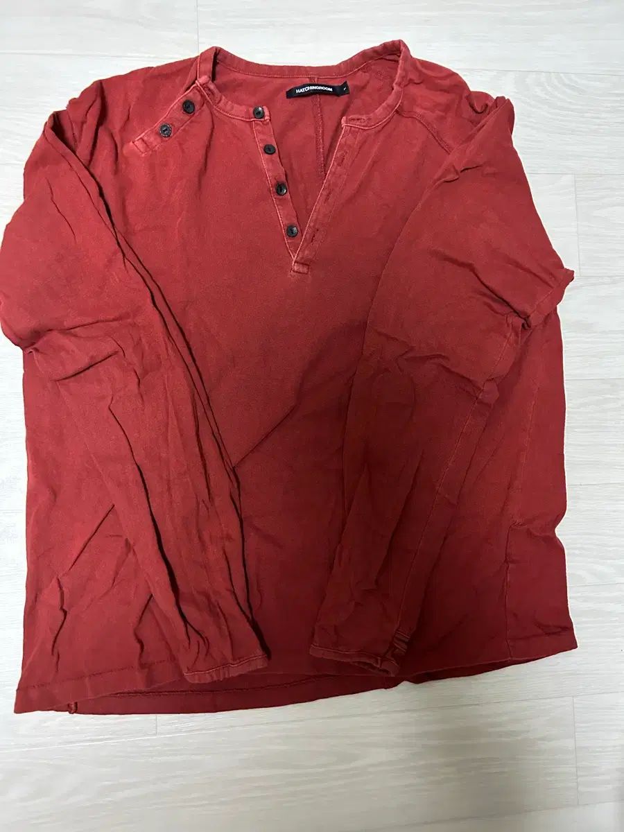 Hatchingroom ダブル ヘンリーネック Tシャツ 1サイズ