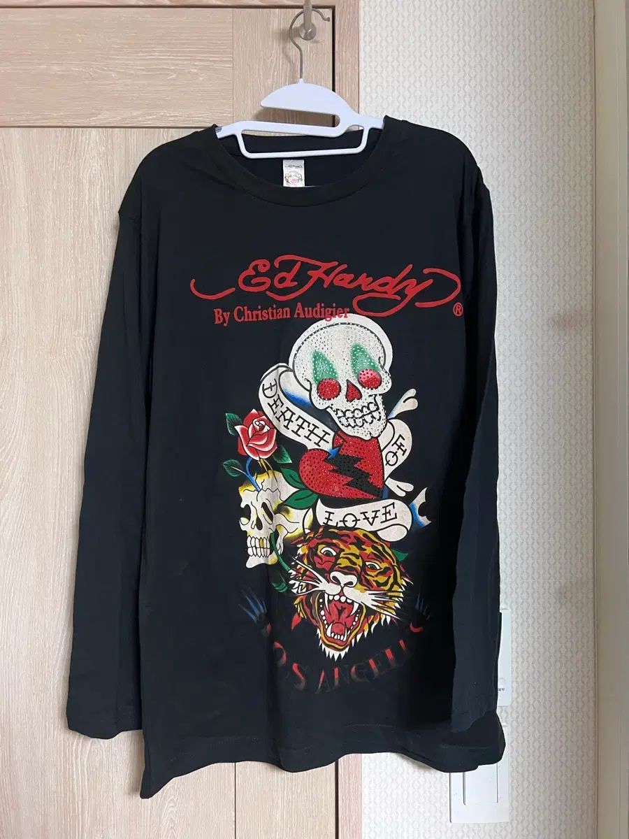 Ed Hardy(エドハーディー) キュービック ブラック スカル ロングスリーブ パンク y2k