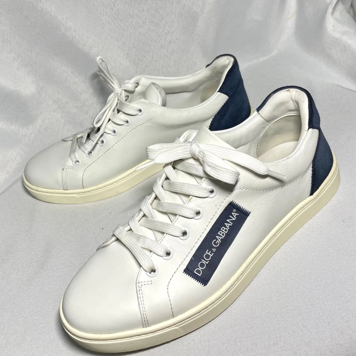 希少 DOLCE&GABBANA ドルチェ&ガッバーナ ロゴ レザー&スエード