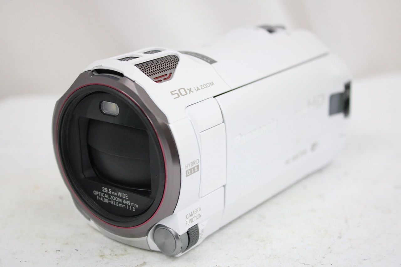 【返品保証】 【録画再生確認済み】パナソニック Panasonic HC-W870M ホワイト 50x iA ZOOM ビデオカメラ e14710