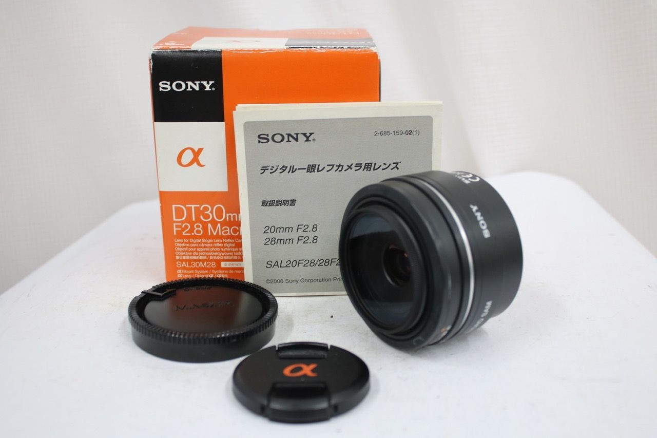 【返品保証】 【元箱付き】ソニー Sony DT 30mm F2.8 MACRO SAM レンズ e14708