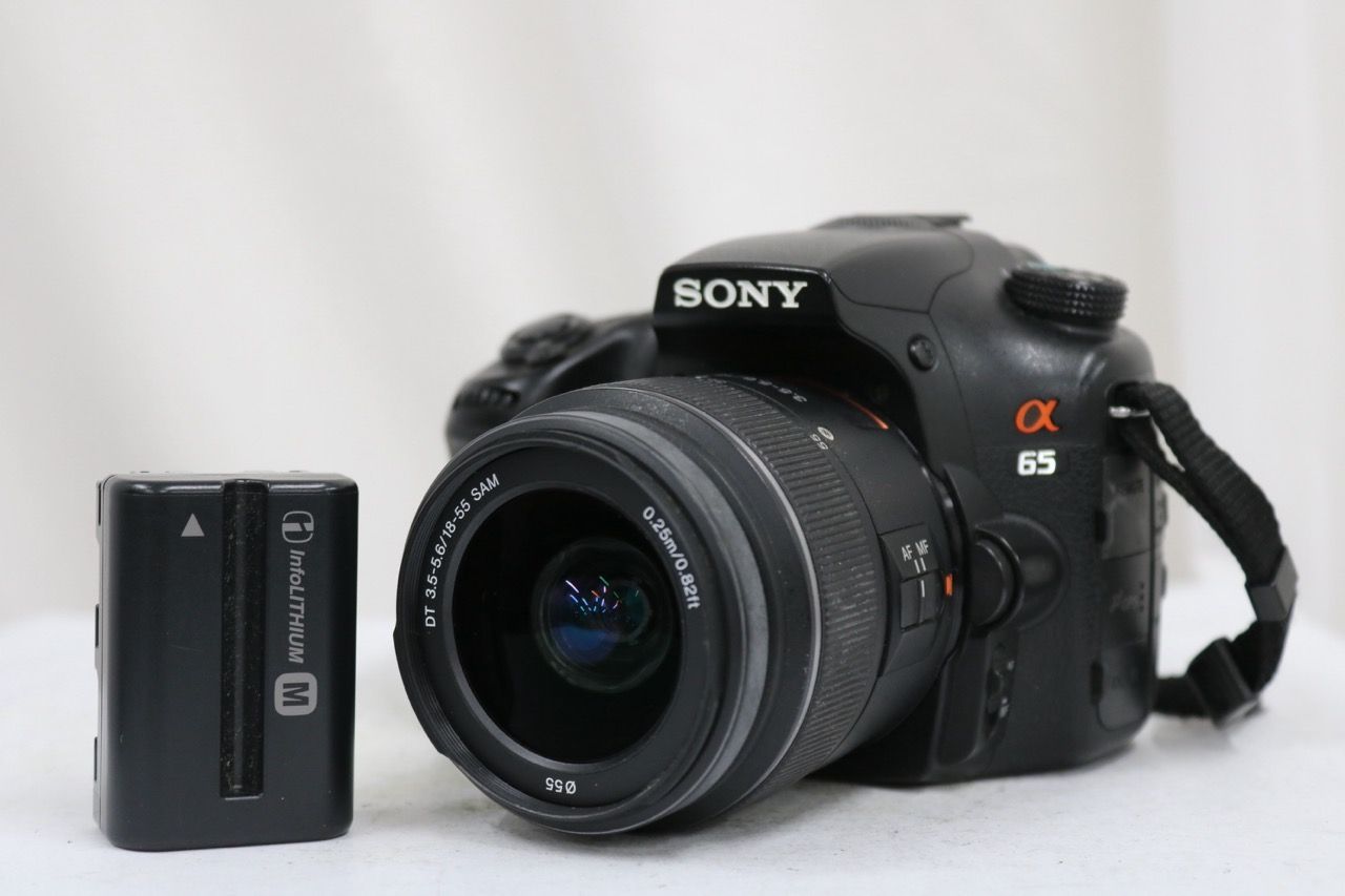 【返品保証】 【シャッター19374回】ソニー Sony α65 DT 18-55mm F3.5-5.6 SAM デジタル一眼 e14885 29,025円