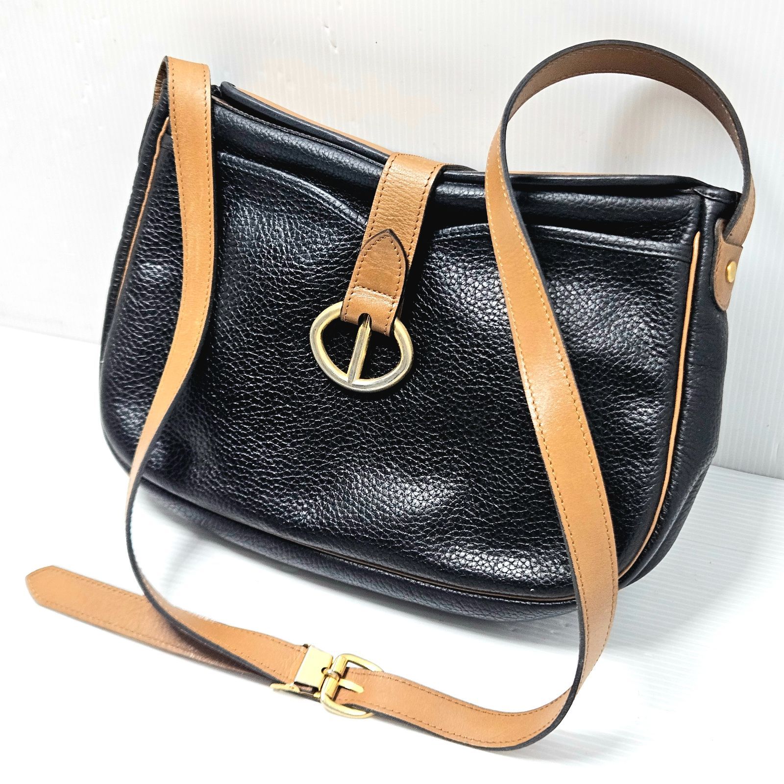 ヴィンテージ】 Christian Dior クリスチャンディオール CD金具 レザー