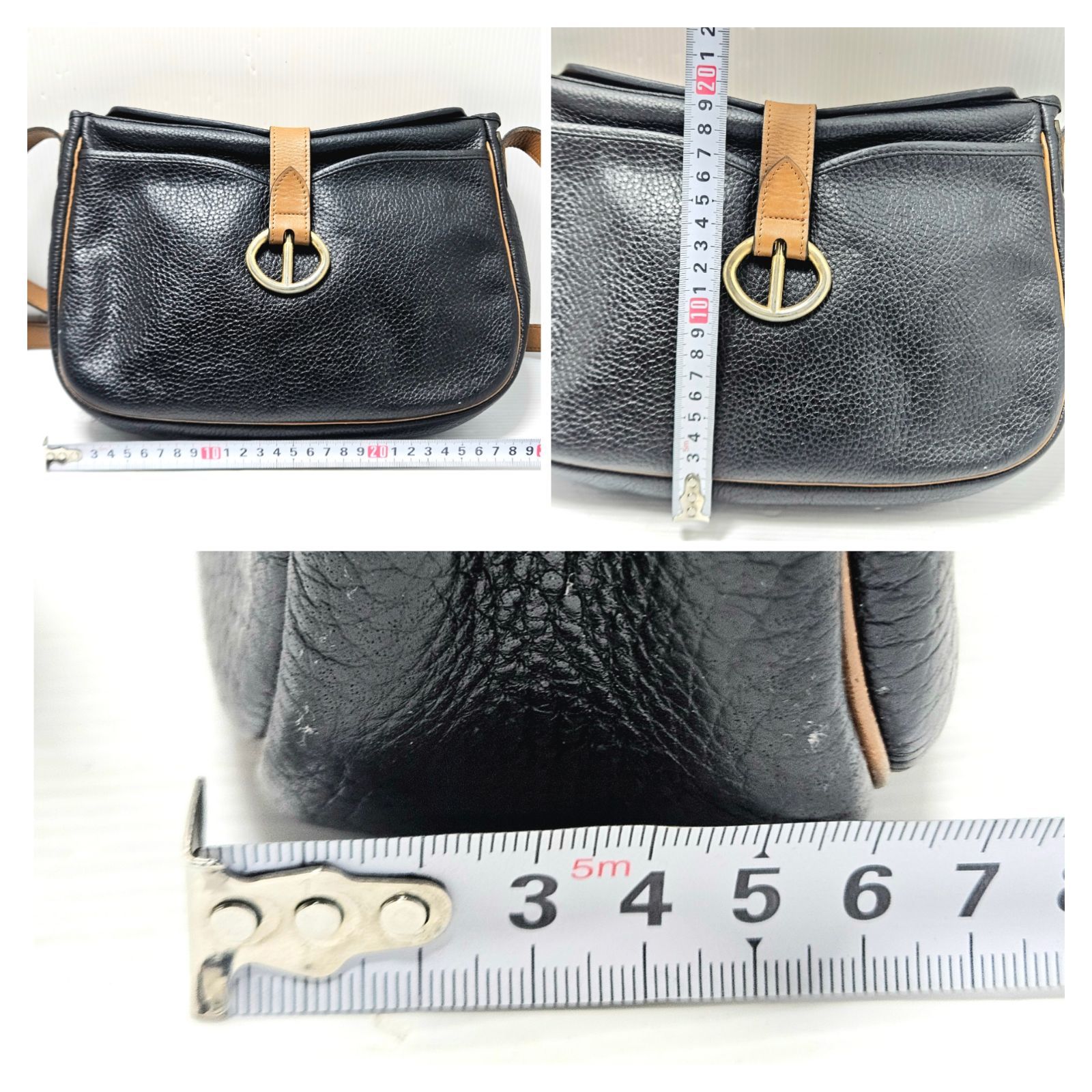 ヴィンテージ】 Christian Dior クリスチャンディオール CD金具 レザー