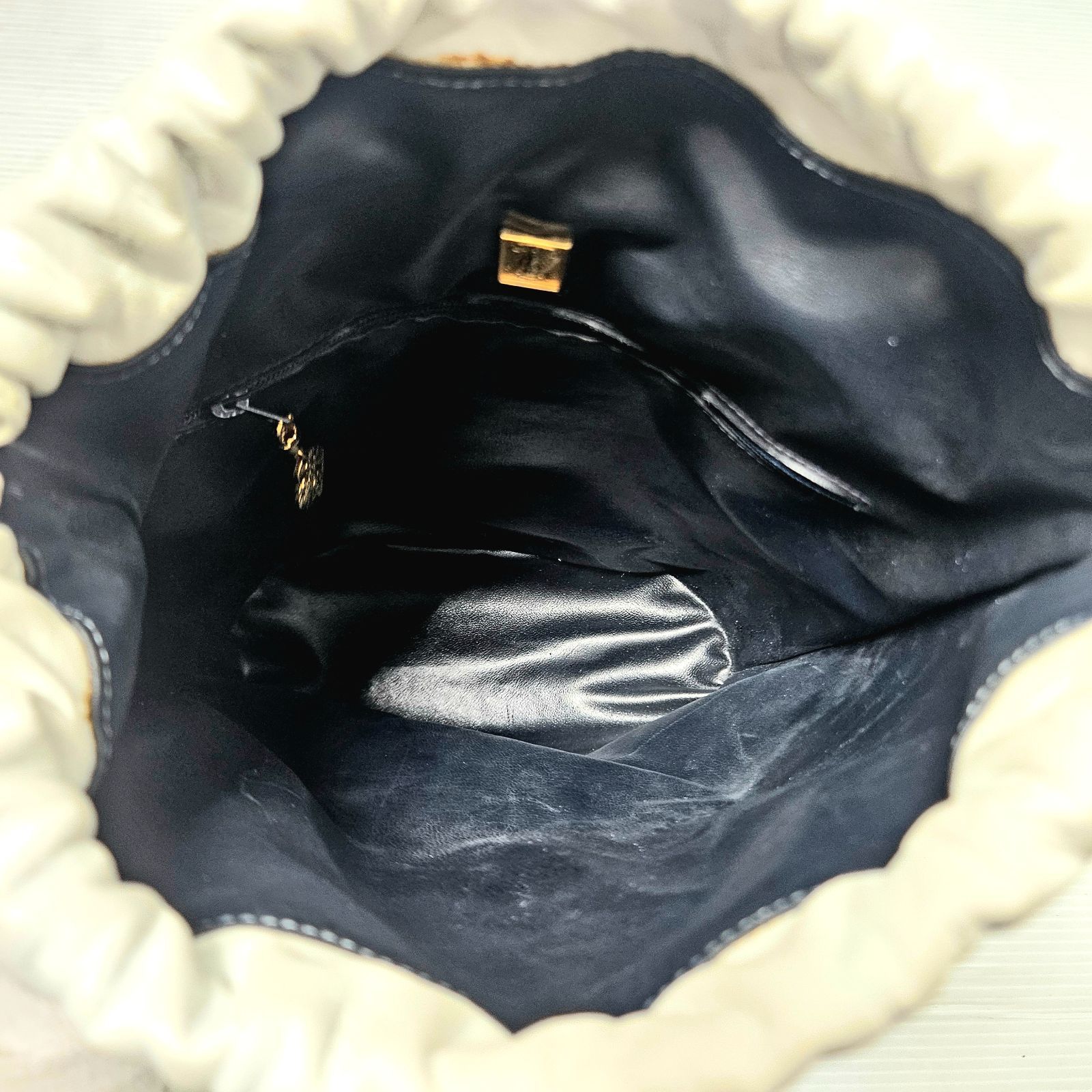 現状品】GUCCI グッチ オールドグッチ レザー メッシュ編み込み