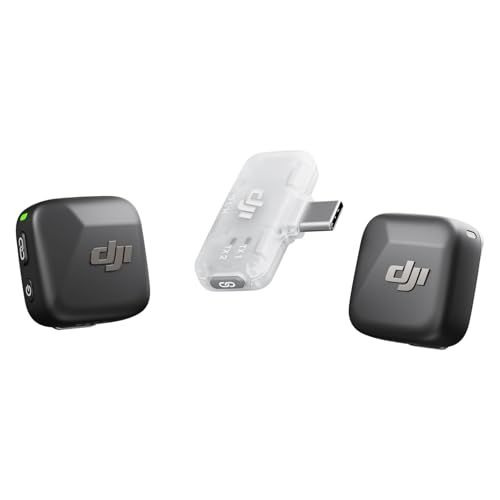 【新品】DJI Mic Mini（2 TX + 1 モバイル RX）、ピンマイク、iPhone 17／16／15およびAndroid／PC／タブレット対応ワイヤレスラベリアマイク、プラグ＆プレイ、300m伝送、超軽量、アクティブノイズキャンセリング、Vlog