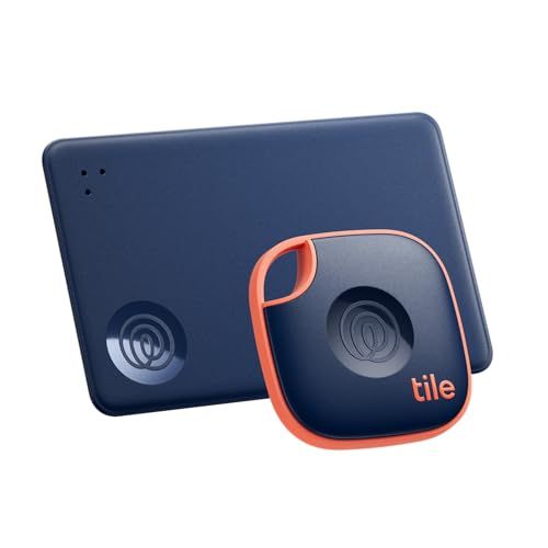 【新色】Life360 Tile スターターパック 2個パック (Mate+Slim) ネイビー スマートトラッカー スマートタグ 紛失防止タグ 置き忘れ防止 音を鳴らして場所をお知らせ 防水機能 Bluetooth接続範囲外でも探せる 小型 カード型 iyu