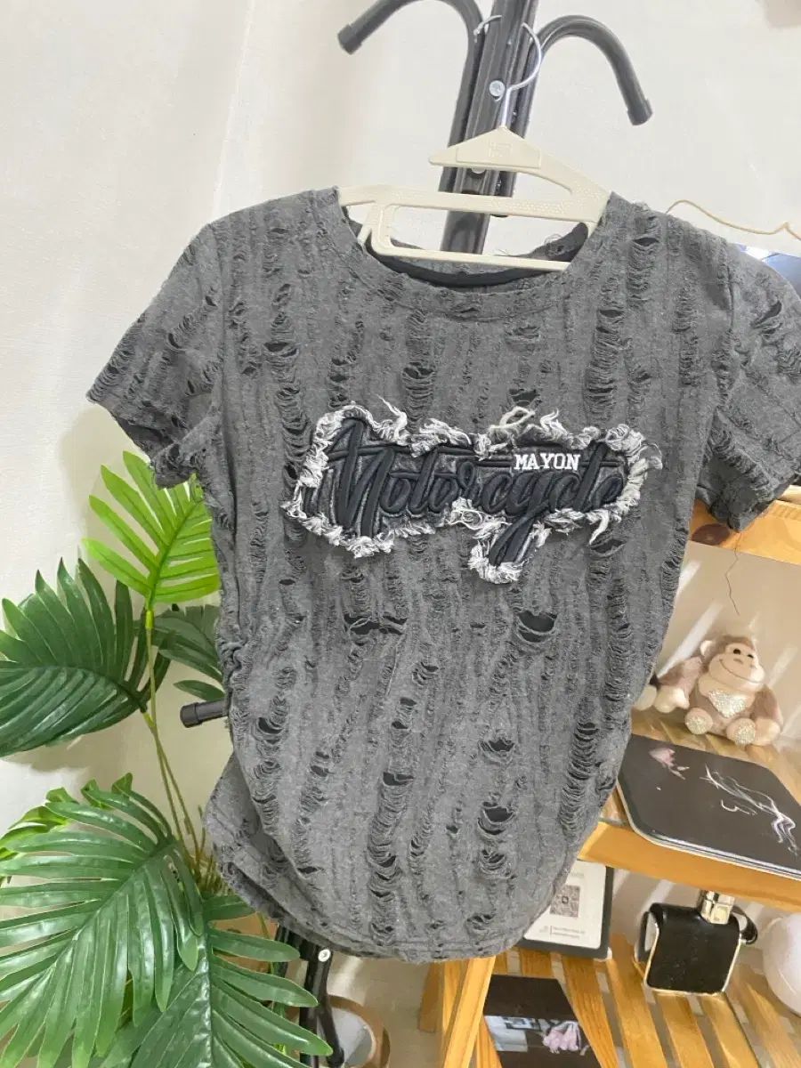 MAYON ダメージ Tシャツ グレー