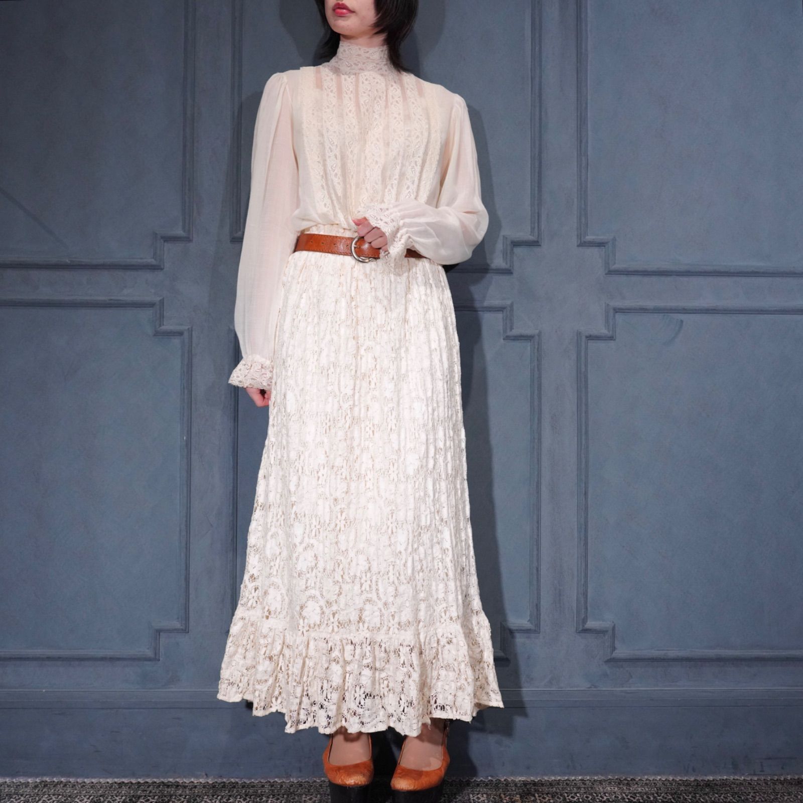 80’s〜 USA VINTAGE THREADS ON THREADS ALL LACE DESIGN LONG SKIRT/80年代〜アメリカ古着総レースデザインロングスカート 12,784円