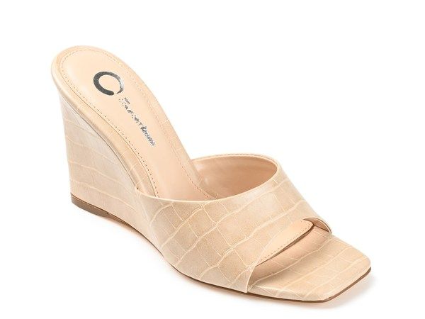 ジュルネ コレクション レディース シューズ サンダル Journee Collection Vivvy Wedge Sandal Taupe トープ