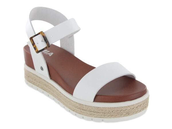 ミア レディース シューズ サンダル プラットフォーム Mia Kiera Espadrille Platform Sandal White ホワイト