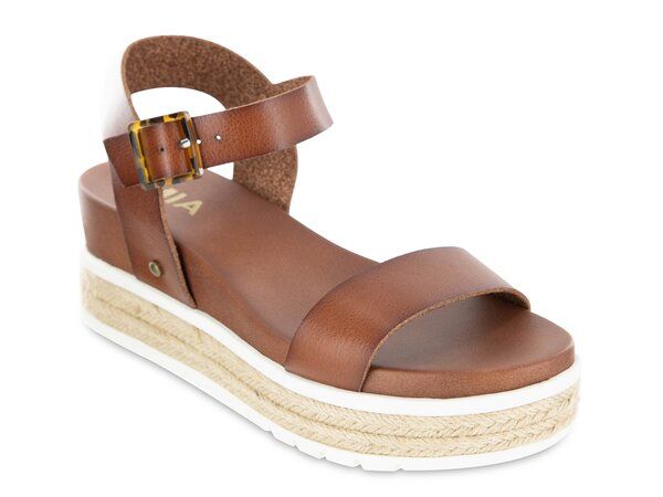 ミア レディース シューズ サンダル プラットフォーム Mia Kiera Espadrille Platform Sandal Brown ブラウン