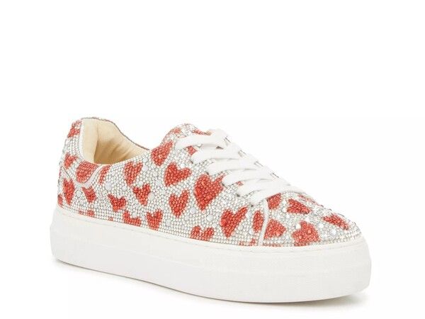 ベッツィジョンソン レディース シューズ スニーカー プラットフォーム Betsey Johnson Suton Highwall Bling Platform Sneaker Silver Meta