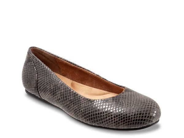 ソフトウォーク レディース シューズ パンプス Softwalk Sonoma Ballet Flat Silver Metallic Snake Print シルバー