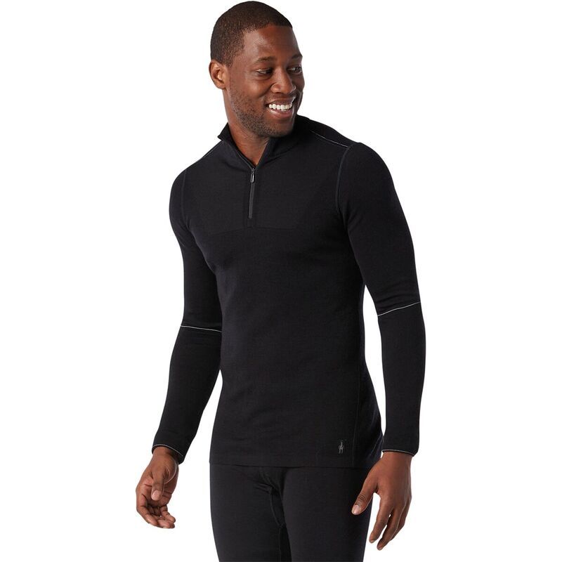 スマートウール メンズ トップス Tシャツ ニット Smartwool Intraknit Thermal Max Merino 14Zip Baselayer Top Mens Black ブラック