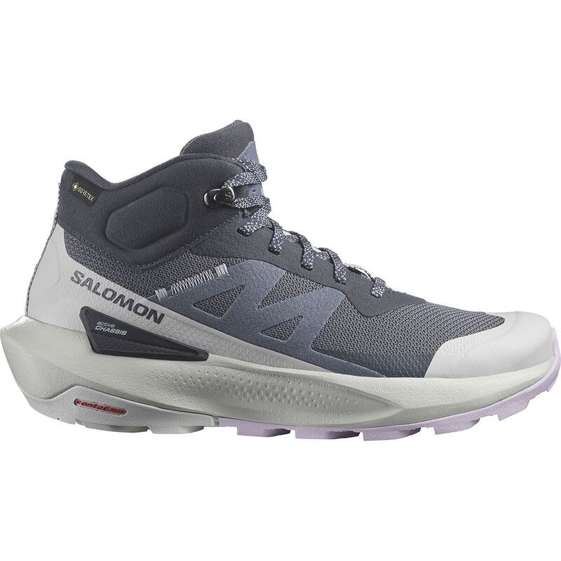 サロモン レディース シューズ ブーツ・レインブーツ Salomon Elixir Activ Mid GTX Boot Womens India InkGlacier GrayOrchid Peta
