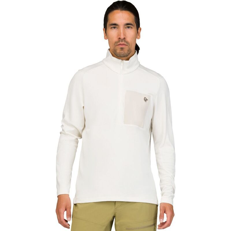 ノローナ メンズ トップス シャツ Norrona Femund Warm1 HalfZip Mens Snow White ホワイト