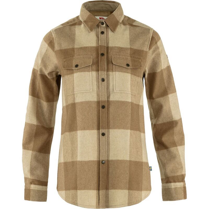 フェールラーベン レディース トップス Tシャツ 長袖 Fjallraven Canada LongSleeve Shirt Womens Buckwheat BrownLight Beige ブラウ
