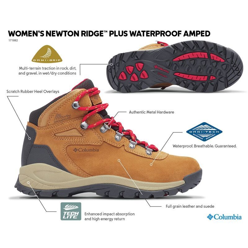 コロンビア レディース シューズ ブーツ・レインブーツ プラスサイズ ブーツ Columbia Newton Ridge Plus Waterproof Amped Hiking Boot Women