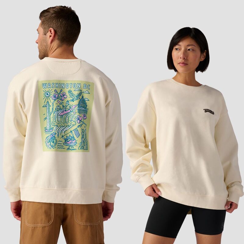 バックカントリー メンズ アウター パーカー・スウェット スウェット シャツ Backcountry Washington DC Poster Crew Sweatshirt Vintage Whit