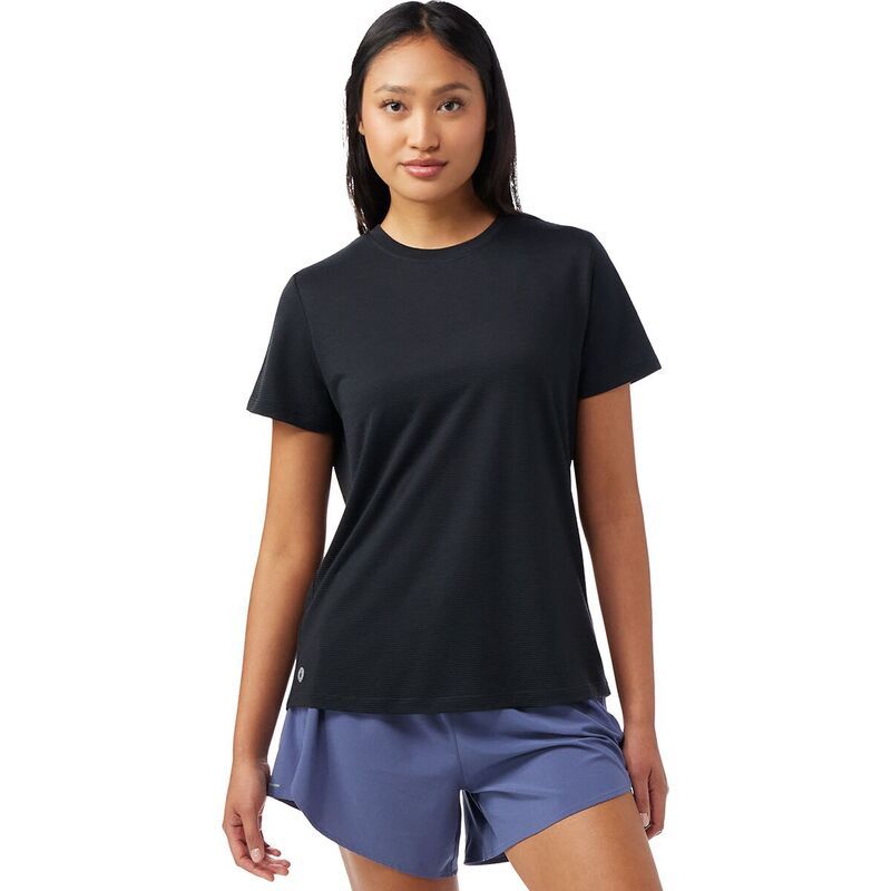 スマートウール レディース トップス Tシャツ メッシュ シャツ Smartwool Active Mesh Shirt Womens Black ブラック