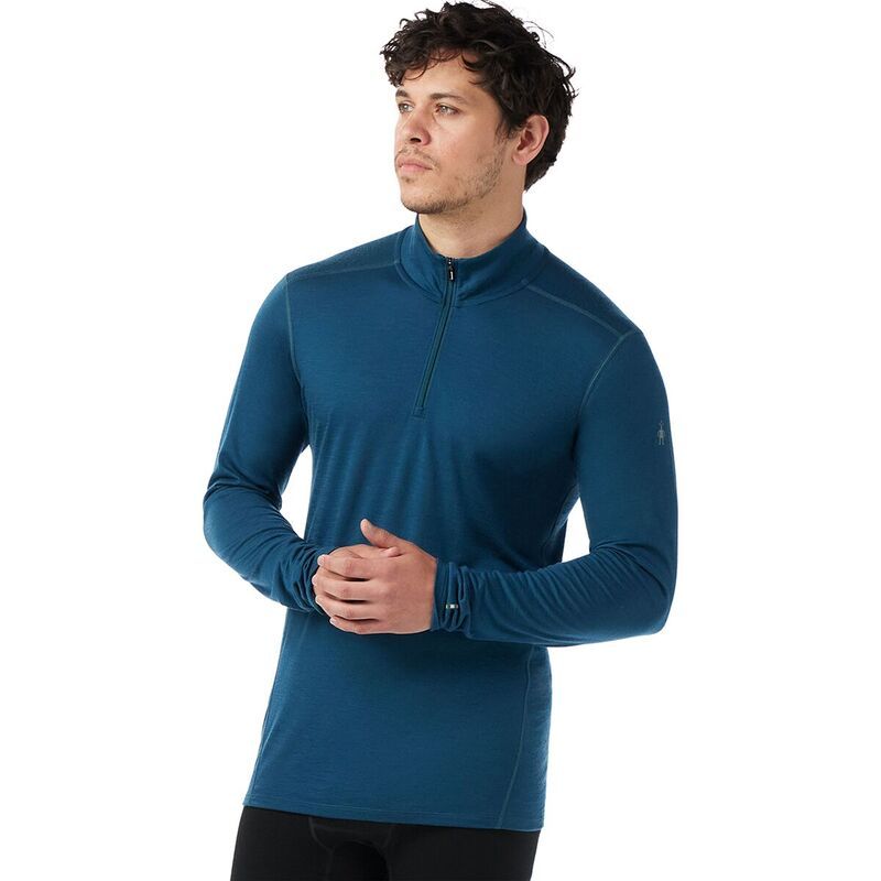 スマートウール メンズ トップス Tシャツ Smartwool Classic AllSeason Merino 14Zip Baselayer Top Mens Twilight Blue ブルー