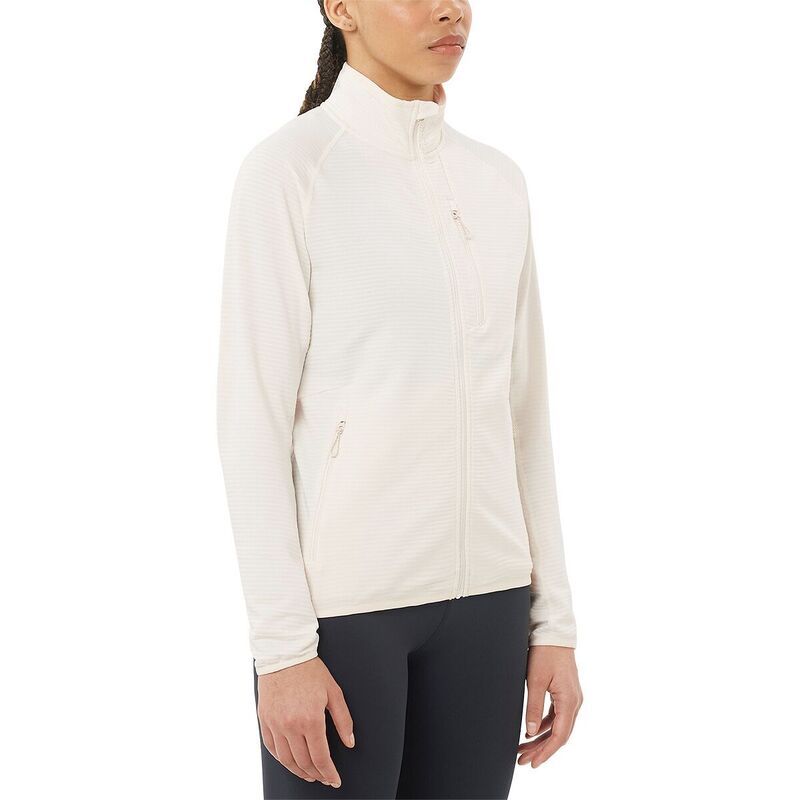 サロモン レディース アウター ジャケット・ブルゾン ジャケット Salomon Sntial Lightwarm FullZip Jacket Womens Whisper White ホワイト