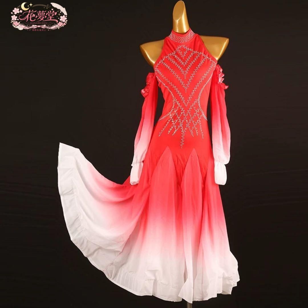 未使用 ダンス衣装 レディース 社交ダンス ドレス ステージ 撮影会 発表会 競技用 dance dress H3037 12,593円