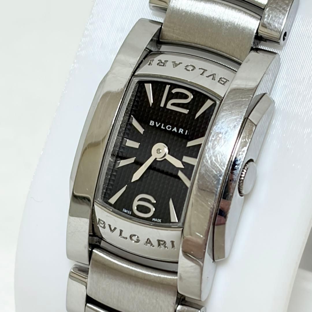 BVLGARI ブルガリ アショーマ AA26S QZ クオーツ SS ステンレス 黒文字盤