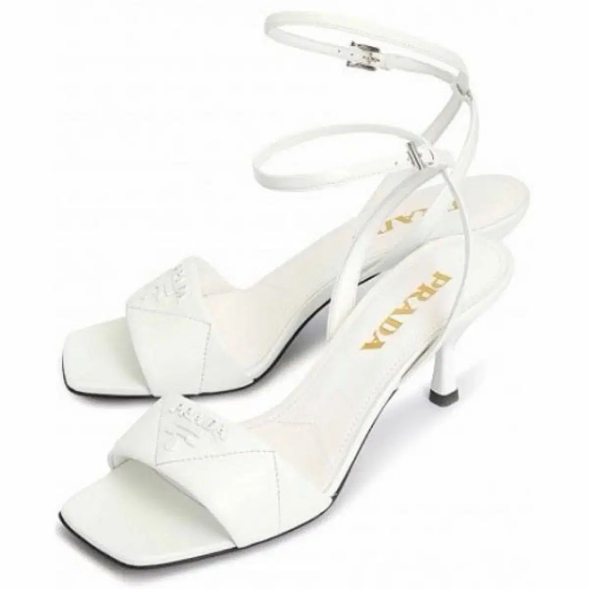 PRADA プラダ ロゴ レタリング キルト サンダル 5.5cm