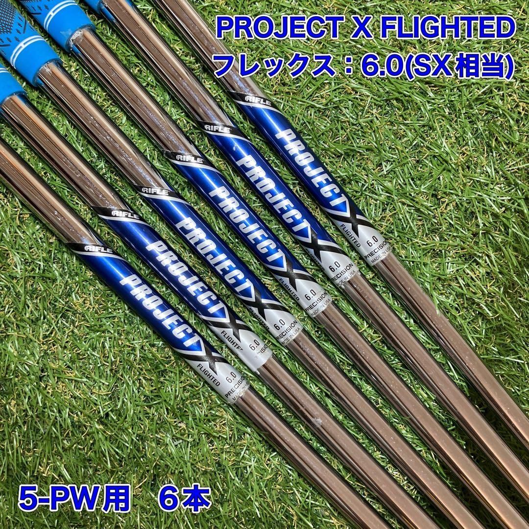 PROJECT X FLIGHTED 6.0 アイアンシャフト6本　プロジェクト