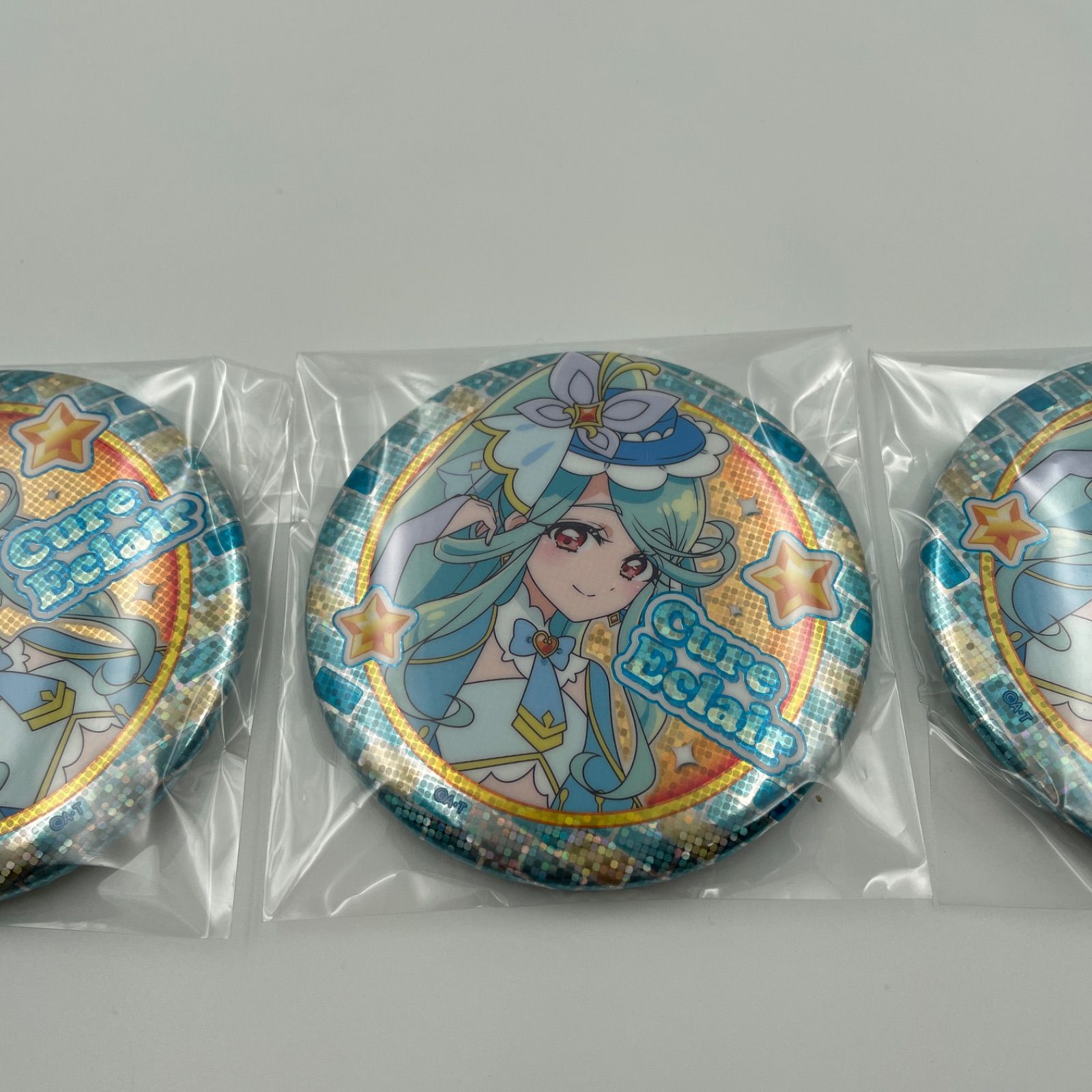 キュアエクレール 名探偵プリキュア！ BIGホログラム缶バッジ計3点 id