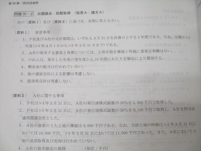 CPA会計学院 公認会計士講座 財務会計論 計算 補講テキスト/個別計算問題集等 2026/2027年合格目標 未使用 計14冊 163L4D