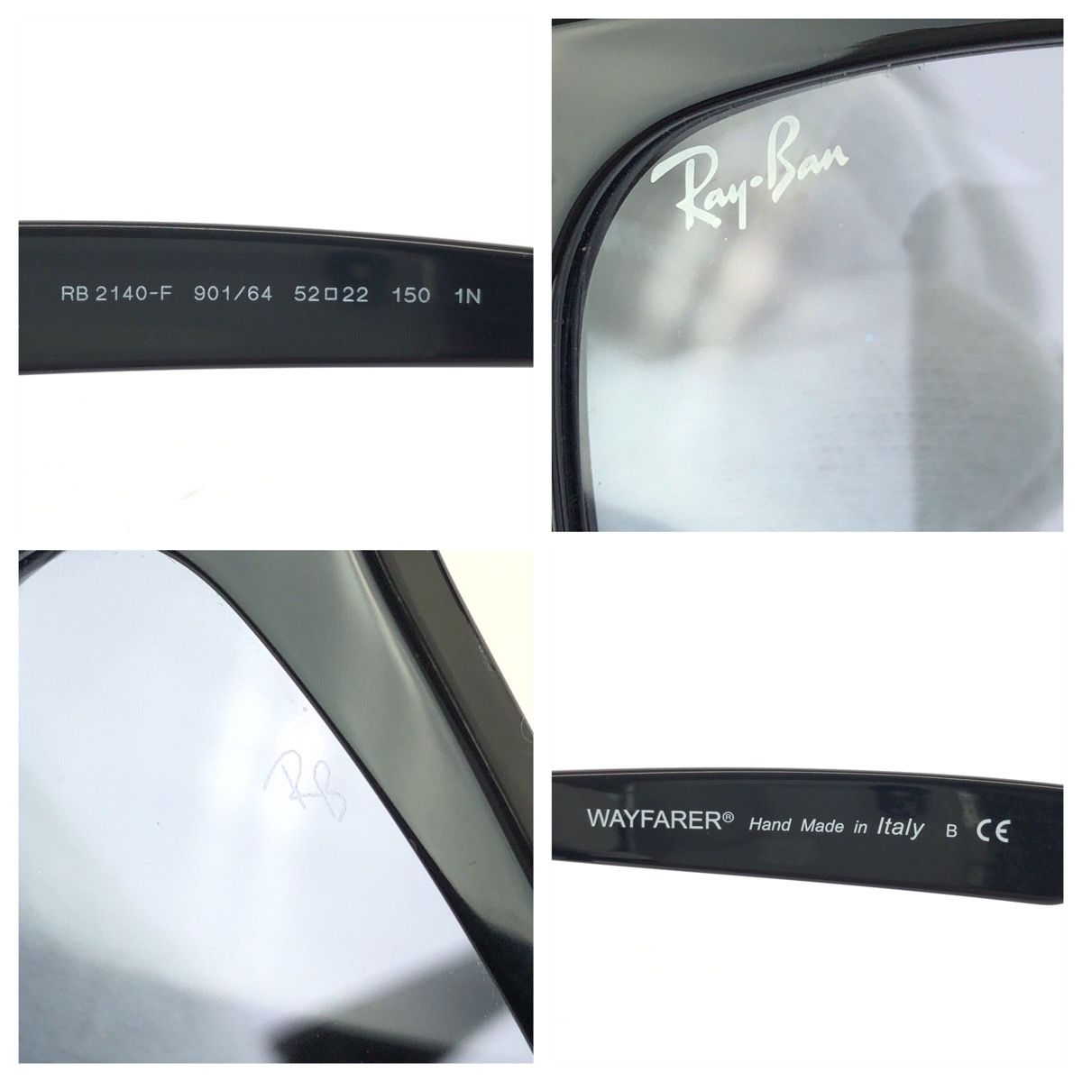 美品 Ray-Ban レイバン ORIGINAL WAYFARER CLASSIC ブラック ブルー