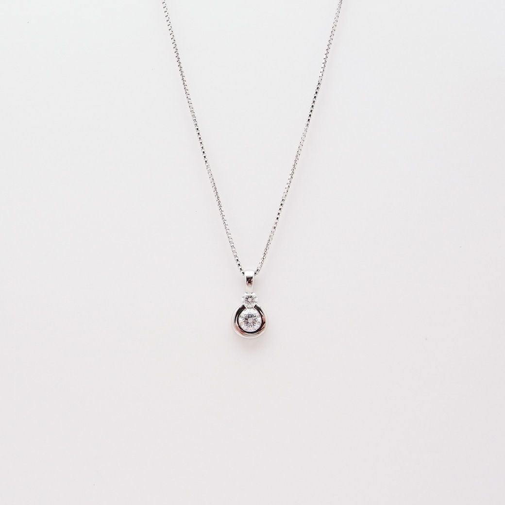 モニッケンダム ダイヤモンド ペンダント ネックレス 0.344ct 0.11ct Pt900/850 新品仕上げ Sランク 66,550円