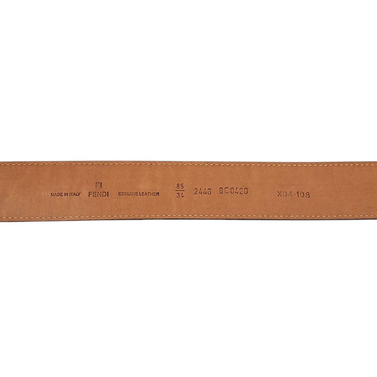フェンディ FFロゴ ベルト 85/34 ユニセックス ブラック FENDI【中古