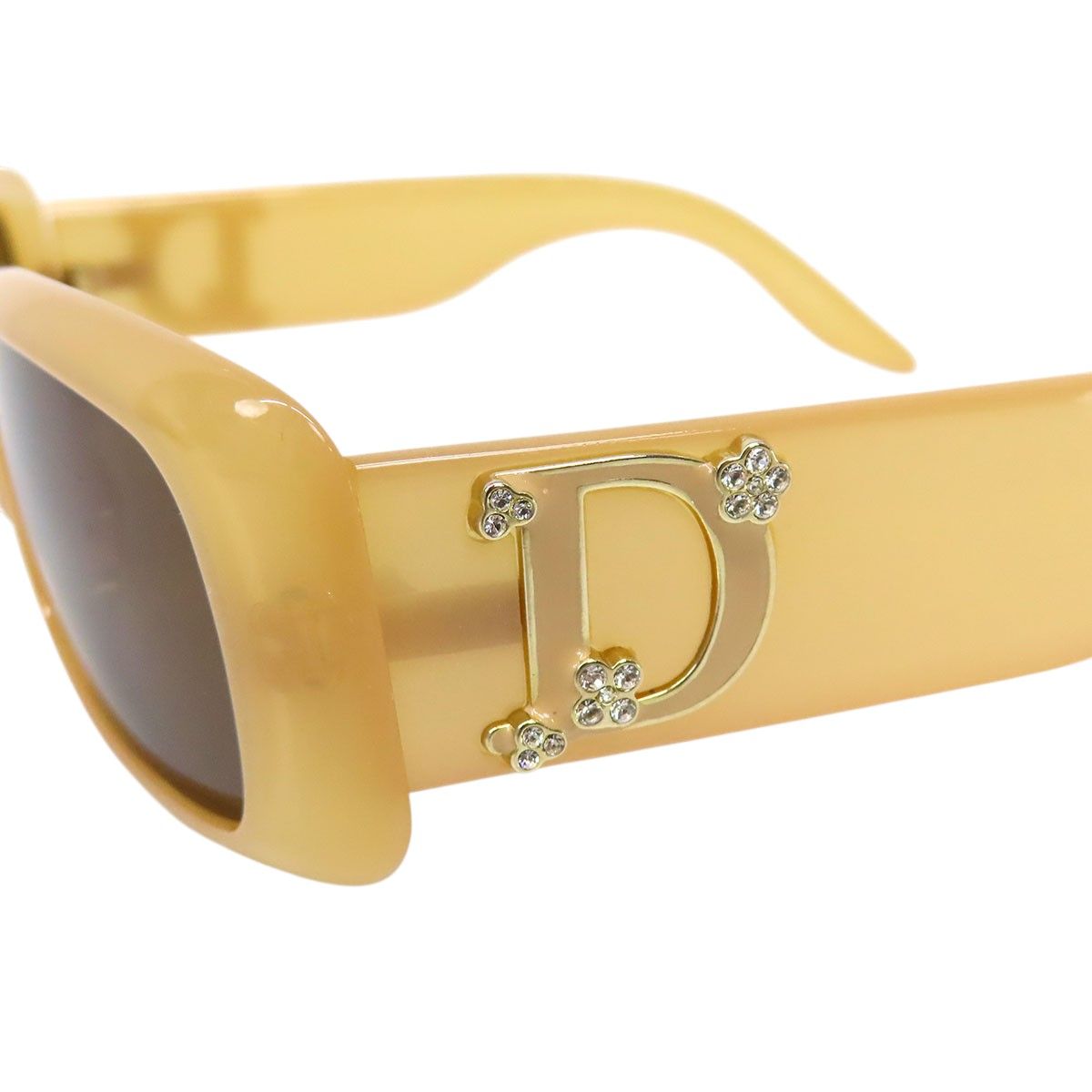 ディオール Dロゴ サングラス ユニセックス ベージュ Dior【中古